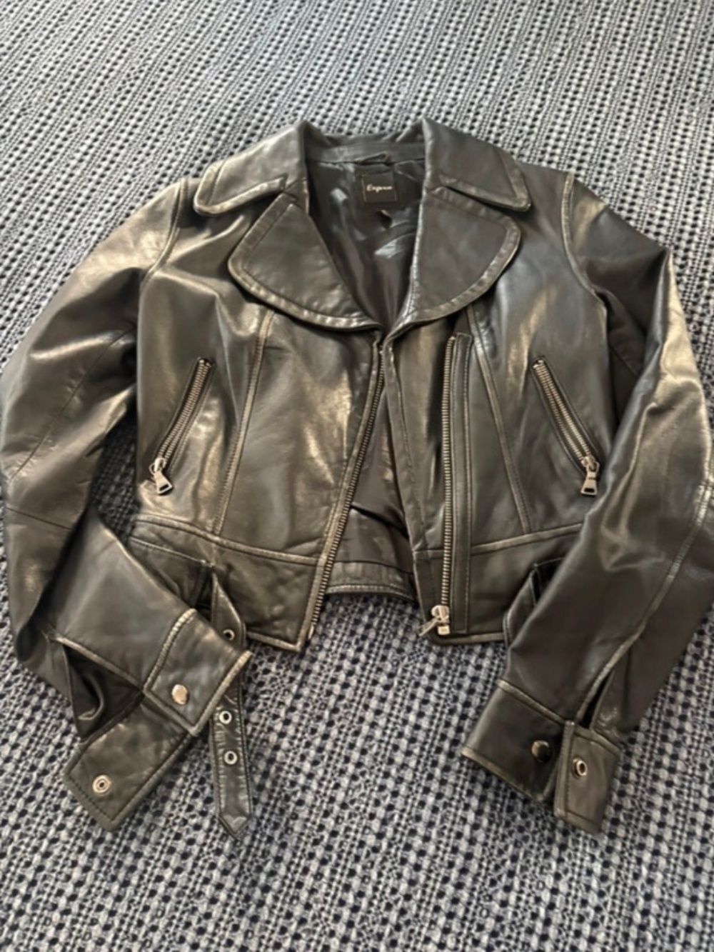 Cropped Leather Jacket